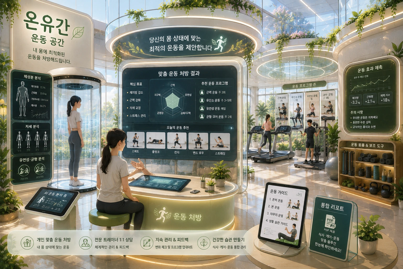 맞춤 운동과 회복이 이루어지는 운동존